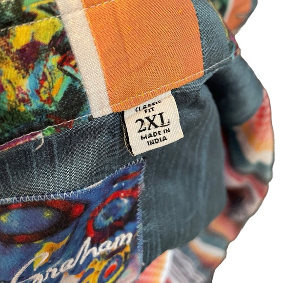 Robert Graham Men’s Classic Fit Psychedelic Groovy Long Sleeve Button Up Shirt - Picture 9 of 10